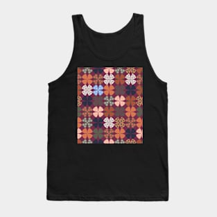 Delights of Autumn Stylized Four Leaf Clover Tank Top